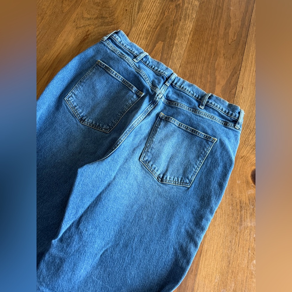 Boden High Rise Wide Leg Jeans Mid Vintage Wash Denim 32 perfect condition - Picture 6 of 6